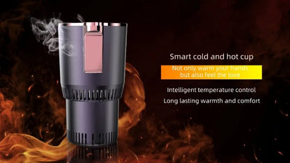 Smart Car 2-In-1 Hot And Cold Cup Drinks Holder Home Fast Refrigeration Cooling/Heating Mini Touch Screen Beverage Mug Drink Can